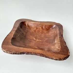 Large Primitive Wooden Dish